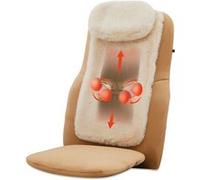 Sharper Image Coussin de massage Shiatsu Luxe chauffant velours Marron 65 x 44,5 cm