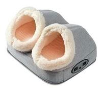 Sharper Image Masseur de pieds chauffant et vibrant Batterie rechargeable Gris