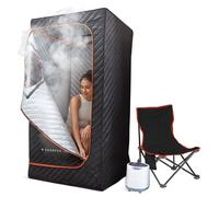 Sharper Image – Sauna portable – Spa bain de vapeur, chaise pliante incluse – Noir