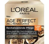 Soin de jour L'Oréal Paris SPF 30 pour femme : pour une peau plus souple et plus radieuse, indice de protection solaire 30 avec formule régénérante antioxydante unique, Age Perfect Zell Renaissance 1