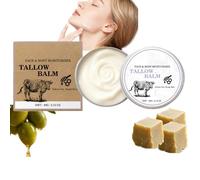 Soin de la peau au suif de bœuf, Crème hydratante pour le visage au suif de bœuf pour peau sèche & hommes, Baume hydratant au suif fouetté à absorption rapide, profondément nourrissant (1)