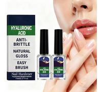 Soin Des Ongles À L’Acide Hyaluronique Avec Vitamine E Et Huile De Jojoba, Réduit La Fragilité Des Ongles, Traitement Hydratant Intense, Base Coat Pour Manucures, Format De Voyage (2PCS)