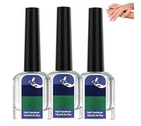 Soin des ongles à l'acide hyaluronique, à la vitamine E et à l'huile de jojoba, base pour manucure, réduit la fragilité des ongles, sérum réparateur et fortifiant pour ongles naturels (3Pièce)