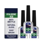 Soin des ongles à l'acide hyaluronique avec vitamine E et huile de jojoba, réduit la fragilité des ongles, renforce les ongles abîmés, soin des ongles pour hommes et femmes (3pcs)