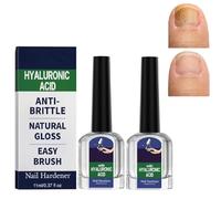 Soin des ongles à l'acide hyaluronique avec vitamine E et huile de jojoba, réduit la fragilité des ongles, traitement hydratant intense pour des ongles hydratés (2pcs)