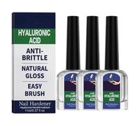 Soin Des Ongles À L'acide Hyaluronique Avec Vitamine E Et Huile De Jojoba, Traitement Hydratant Intense Pour Un Soin Quotidien Hydratant Et Anti-fragilité, Facile À Transporter (3pcs)
