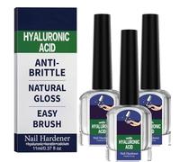 Soin des ongles à l'acide hyaluronique avec vitamine E et huile de jojoba, traitement hydratant intense, réduit la fragilité des ongles, pour hommes et femmes (3pcs)