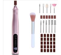 Soin Des Ongles Adler - Ad 2181 - Fraiseuse À Ongles - Ensemble 11 En 1 Rose