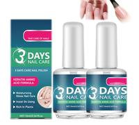 Soin des ongles en 3 jours,sérum fortifiant à la kératine et aux acides aminés pour ongles fragiles et abîmés,sérum de croissance 16 ml et vernis transparent pour une manucure forte et souple (2PCS)