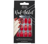 Soin des pieds - ARDELL Nail Addict Ongles Artificiels 28 Pièces - Cherry Red, Facile à Poser