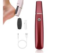 Soin Des Pieds,Rapeuse Pieds électrique,Rapeuse Pieds Electrique Puissante,Râpe à Pieds étanche Portable,Anti-Callosité Peau Corne Talon,Rapeuse Pieds Pour Femmes Hommes Pédicures (Rouge)