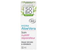 Soin Nutritif Réparateur Peaux Sensibles à Réactives Sèches à très Sèches Hydra Aloe Vera Bio SO'BIO ETIC - le tube de 50mL Lot De 2 - Par Lot