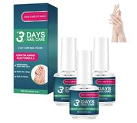Soin Ongles 3 Jours à la Kératine et Acides Aminés, Vernis Soin et Huile Fortifiante Hydratante, Nutrition des Cuticules pour Ongles Secs et Fragiles, 16 ml (3 pcs)