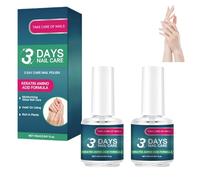 Soin Ongles 3 Jours à la Kératine et Acides Aminés, Vernis Soin et Huile Fortifiante Hydratante, Nutrition des Cuticules pour Ongles Secs et Fragiles, 16 ml (2 pcs)