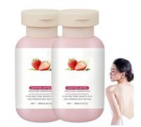 Soin pour la peau à la fraise, crème pour le corps raffermissante et nourrissante, crème hydratante pour le corps, lissante et éclaircissante, améliore le teint pour tous types de peau (2Pièce)