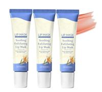 Soin pour les Lèvres Exfoliant,Gommage Levre,Masque Baume pour les Lèvres & Gommage pour les Lèvre - Masque de Nuit pour les Lèvre,Soothing Exfoliating Lip Mask,Hydratation et Adoucissant (3pc, 15g)