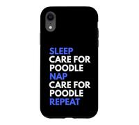 Soins du Sommeil pour Caniche répétition de Sieste drôle Amoureux des Chiens Coque pour iPhone XR