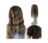 Soins personnels 10-18" Toppers de cheveux humains droits for femmes 13 × 13 cm Simulation de cuir chevelu de grande surface Postiches à base mono avec 4 clips Toppers de cheveux brésiliens attachés à