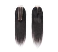 Soins personnels 2x6 pouces HD Swiss Lace Closure Cheveux raides naturels Ligne de cheveux humains Couleur noire naturelle Extensions de cheveux(12inch)