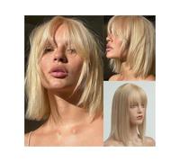 Soins personnels Extension de cheveux humains avec frange, 25,4 cm, blond clair, cheveux Remy, base en soie à clipser de 7,6 x 12,7 cm, for femmes aux cheveux clairsemés Extensions de cheveux