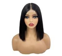 Soins personnels Perruque Bob 10 pouces, cheveux humains, 2x6, densité 250, for femmes noires Extensions de cheveux(Nature black)