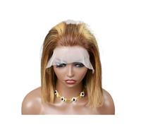 Soins personnels Perruque Bob en cheveux humains avec dentelle frontale 13x4, perruque Bob ombrée, densité 200, blond miel, for femmes noires Extensions de cheveux(12inch)