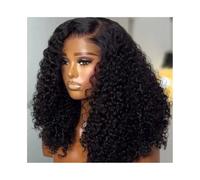 Soins personnels Perruques courtes Bob 13x4 Deep Wave cheveux humains 180% densité bouclés profonds pré-épilés sans colle perruque frontale en dentelle transparente for femmes ligne de cheveux naturel