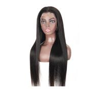 Soins personnels Perruques en cheveux humains lisses avec dentelle transparente HD 13x4 pouces, densité 150, couleur noire naturelle, for femmes Extensions de cheveux(22inch)