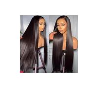 Soins personnels Perruques Lace Front 13x4 en cheveux humains, densité 180, lisses, pré-épilées, sans colle, for femmes Extensions de cheveux(24inch/60cm)