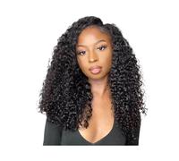 Soins personnels Perruques Ondulées En Cheveux Humains Ondulés For Femmes, Densité 180%, Couleur Naturelle Extensions de cheveux(24inch)