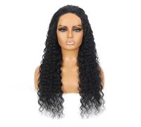 Soins personnels Perruques ondulées profondes en cheveux humains, 13x4, dentelle frontale, sans colle, for femmes noires, naissance des cheveux naturelle, densité 180 Extensions de cheveux(20inch)