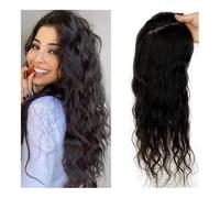 Soins personnels Postiche en cheveux humains ondulés lâches for femmes aux cheveux clairsemés, postiche à base de soie avec 4 clips, postiches Remy ondulés bouclés noués à la main de 8 à 22 pouces Ext