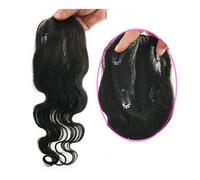 Soins personnels Postiche en dentelle suisse for femme, postiche respirant en dentelle noire, ondulé, naturel, for cheveux clairsemés Extensions de cheveux(8 inches,Natural Black)
