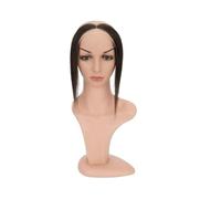 Soins personnels Postiche invisible en cheveux humains for femmes, 25 cm, ligne de cheveux naturelle, perte de cheveux, crochet à la main, nœud simple Extensions de cheveux(Natural Black)