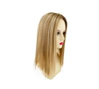 Soins personnels Postiches for femmes avec mèches blondes, postiches avec base suisse de 9 x 14 cm, postiches for perte de cheveux Extensions de cheveux(14 inch)
