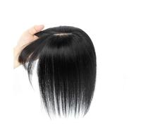 Soins personnels Postiches for femmes, cheveux naturels, 8 x 12 cm, avec frange, à clipser, for cheveux clairsemés, for un usage quotidien Extensions de cheveux(14 inch,Natural black)