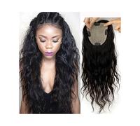 Soins personnels Toppers de cheveux for femmes 8 "-22" Toppers de cheveux humains ondulés lâches couleur naturelle cheveux brésiliens 15x16 CM pièces de cheveux de base en dentelle suisse ajouter du v