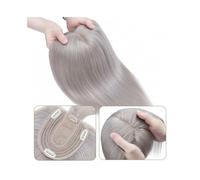 Soins personnels Toppers de cheveux humains avec frange couleur grise postiches droites soyeuses 10x12 cm base de soie douce naturelle densité 130% postiches de cheveux indiens Extensions de cheveux(6