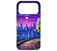 Soirée à New York, Synthwave Retro Pixel Art Coque pour iPhone 17 Pro Max