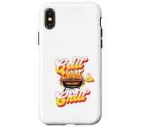 Soirée Barbecue rétro Chill and Grill Coque pour iPhone X/XS