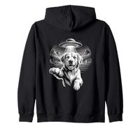 Soirée Chien UFO avec Vaisseau Spatial Extraterrestre Golden Retriever Sweat à Capuche