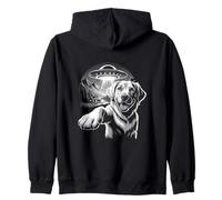 Soirée Chien UFO avec Vaisseau Spatial Extraterrestre Golden Retriever Sweat à Capuche