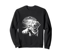 Soirée Chien UFO avec Vaisseau Spatial Extraterrestre Golden Retriever Sweatshirt