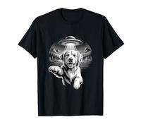 Soirée Chien UFO avec Vaisseau Spatial Extraterrestre Golden Retriever T-Shirt