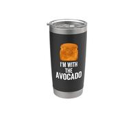 Soirée costumée d'Halloween Fun I'm with the Avocado Toast Gobelet isotherme en acier inoxydable double paroi