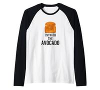 Soirée costumée d'halloween Fun I'm with The Avocado Toast Manche Raglan