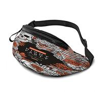 Soirée de Nuit décontractée Sac de Taille pour Hommes Femme Vintage Halloween crâne tête Squelette Rouge Rose Fleurs Anatomie Durable Sac Banane Profiter du Sport randonnée Course à Pied Cyclisme en