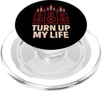 Soirée DJ Turn Up My Life Funny Music Lover PopSockets PopGrip pour MagSafe