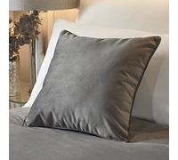 Soiree Melanie Collection Melanie Coussin de Luxe en Velours Doux au Toucher et Rembourrage Inclus Gris Ardoise Couvre-lit Assorti Disponible 43 x 43 cm