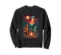 Soirée Musicale Bigfoot Alien UFO Campfire Forest Sweatshirt